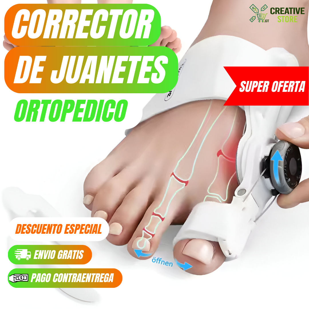 ✨ ¡Lleva tu Corrector Ortopédico para Juanetes por solo Q199 y recibe REGALOS EXCLUSIVOS + ENVÍO GRATIS! ✨
